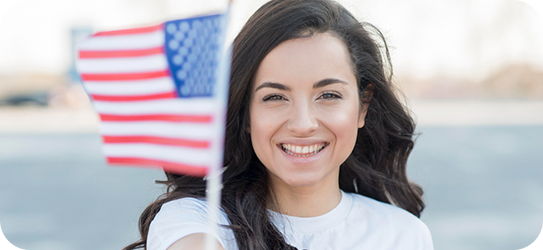 Mulher brasileira residente nos Estados Unidos