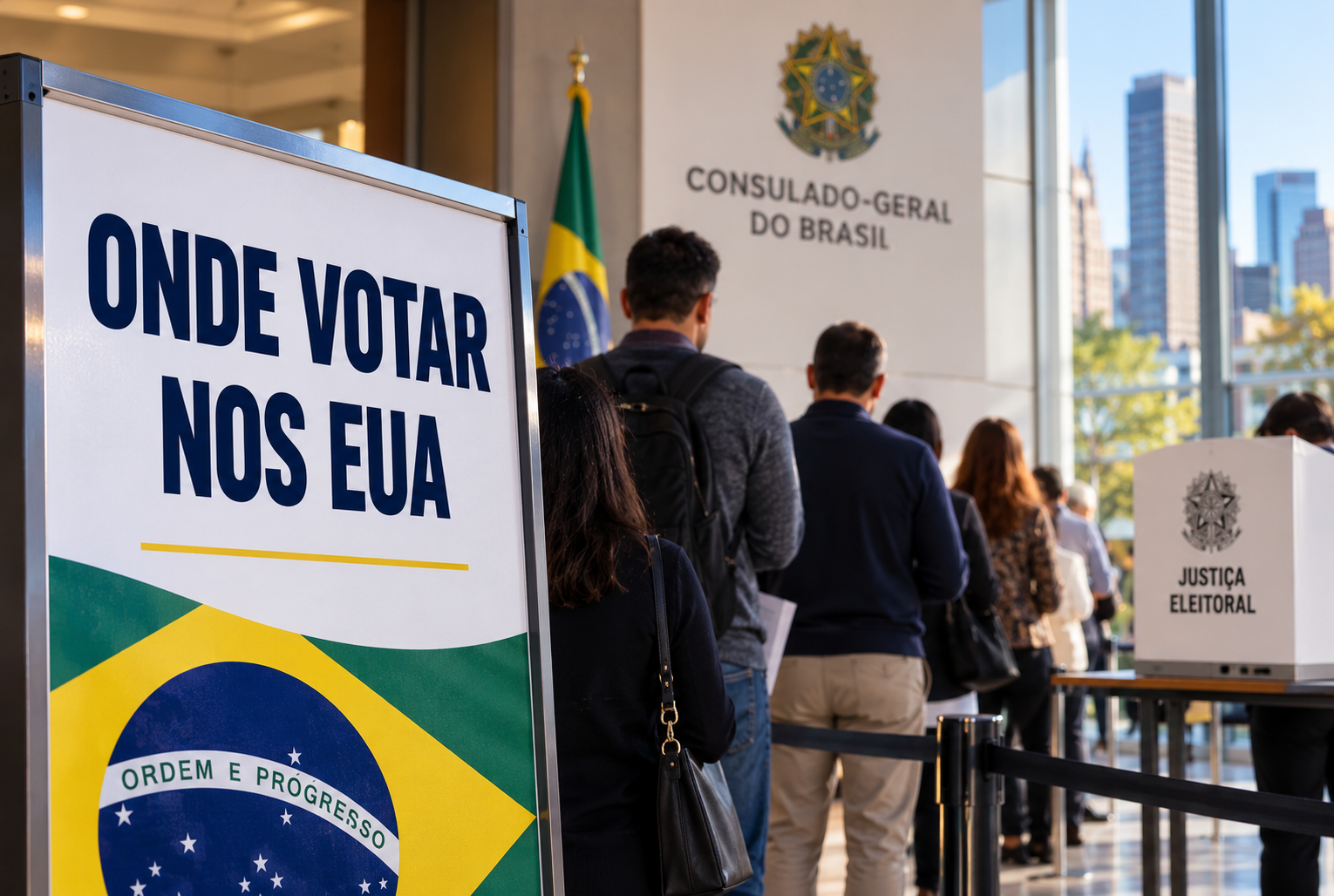 Onde votar nos EUA: os 15 postos eleitorais brasileiros de 2026 e o erro que pode te deixar sem votar